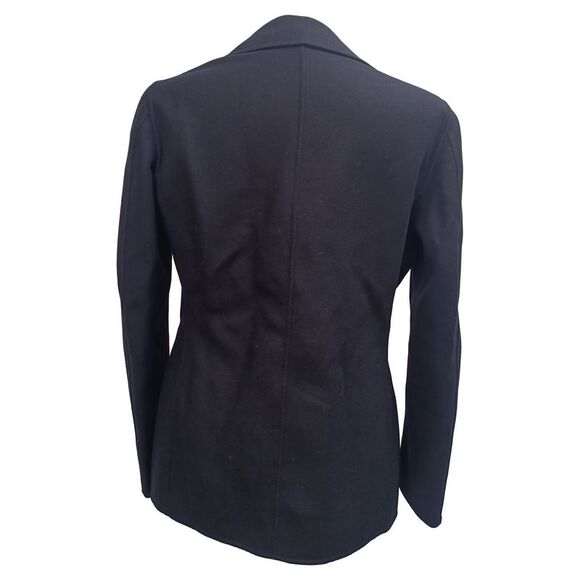 Bottega Veneta Double-Breasted Peacoat in Navy Blue Wool